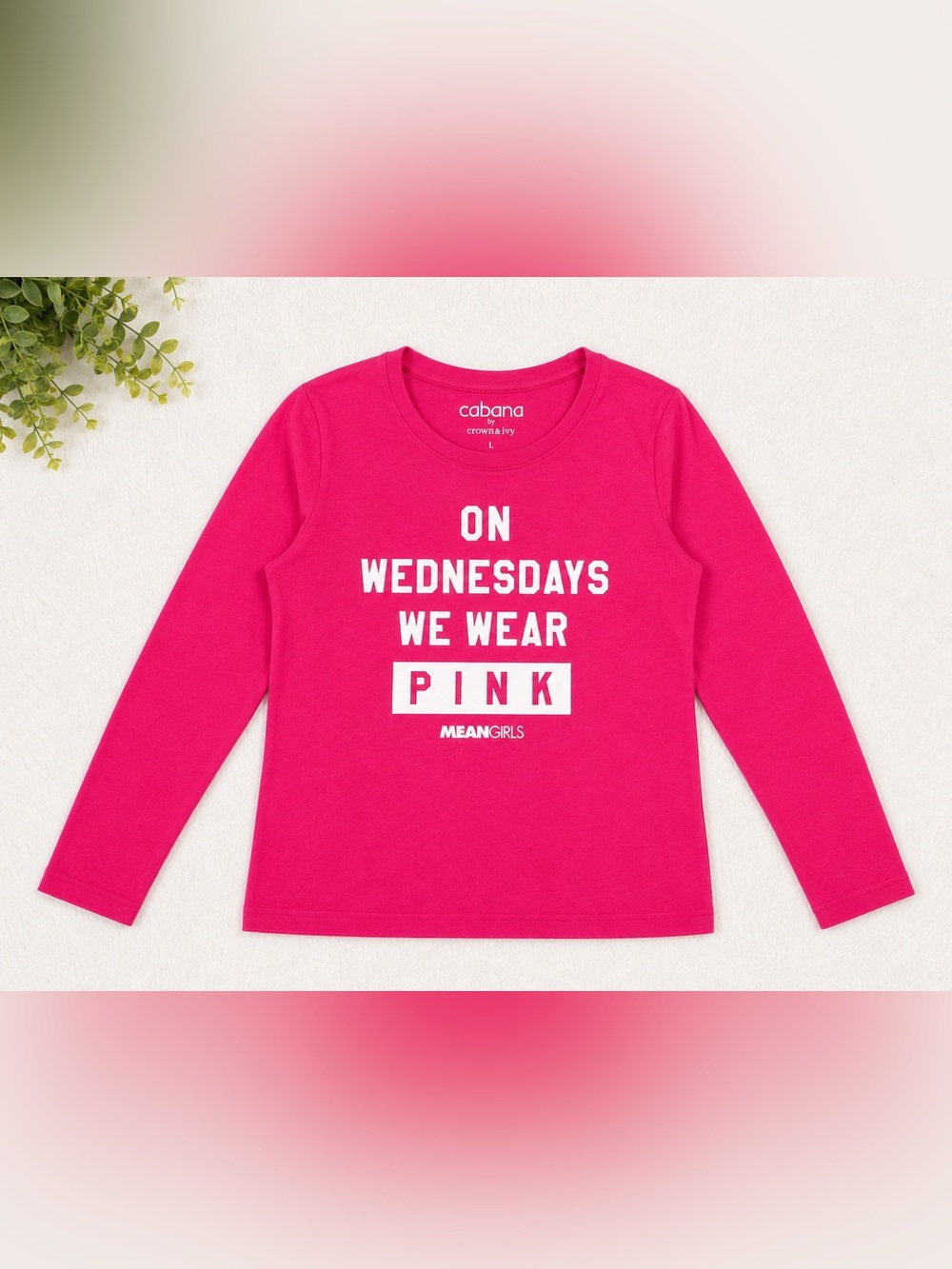 Mean Girls  "On Wednesdays We Wear Pink" Long-Sleeve Tee